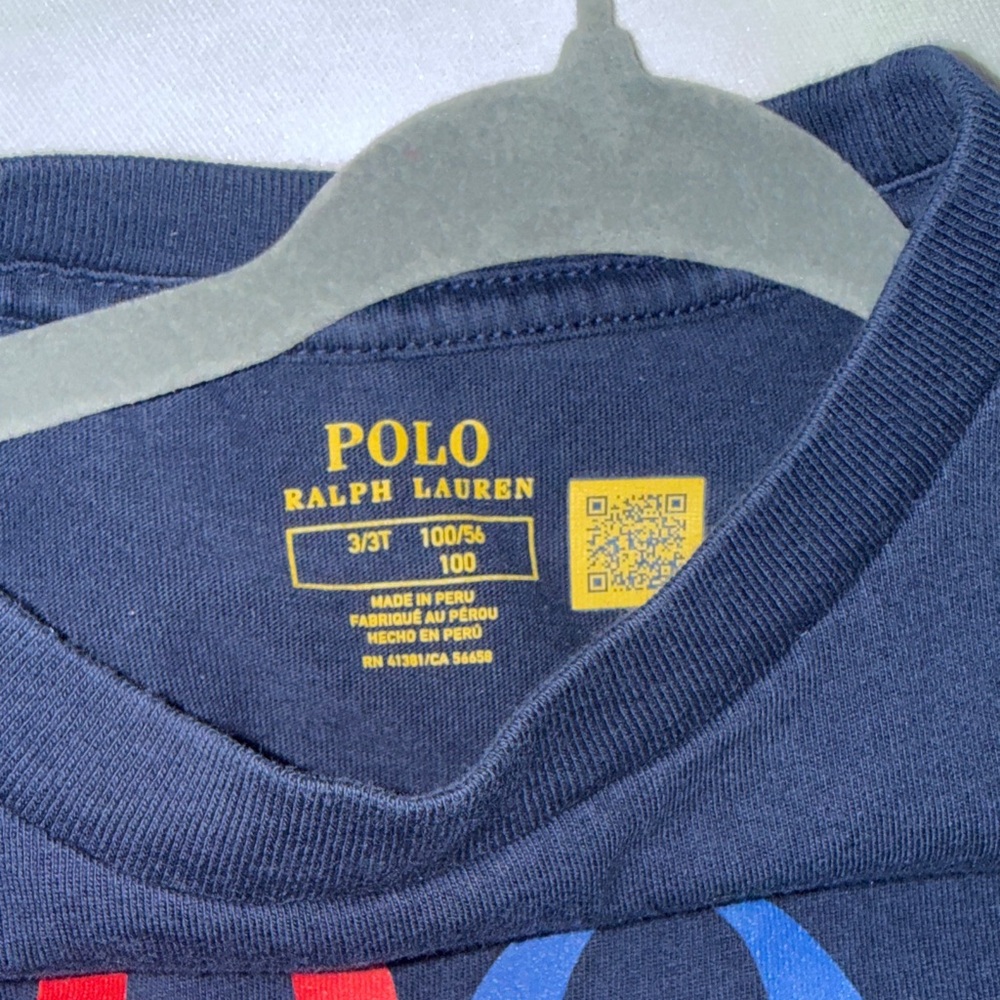 Polo by Ralph Lauren Kids Multicolor Logo Navy Tee - Picture 3 of 3